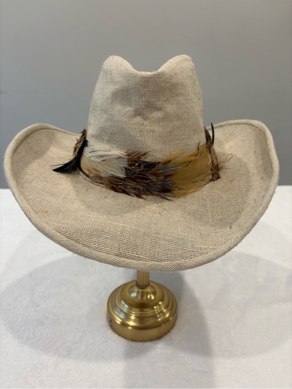 Resistol Western Cowboy Hat / Feather Hat Band / Vintage Western Style